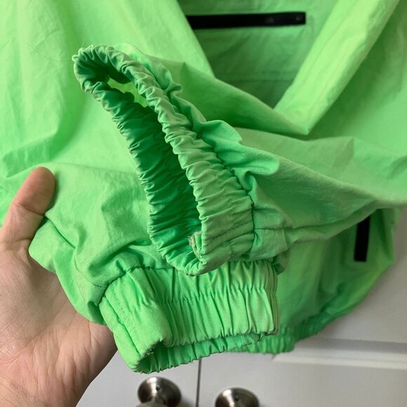 Vintage 1990 Bodyglove Windbreaker Jacket Mens Green Graphic Hooded Nylon - Picture 11 of 16